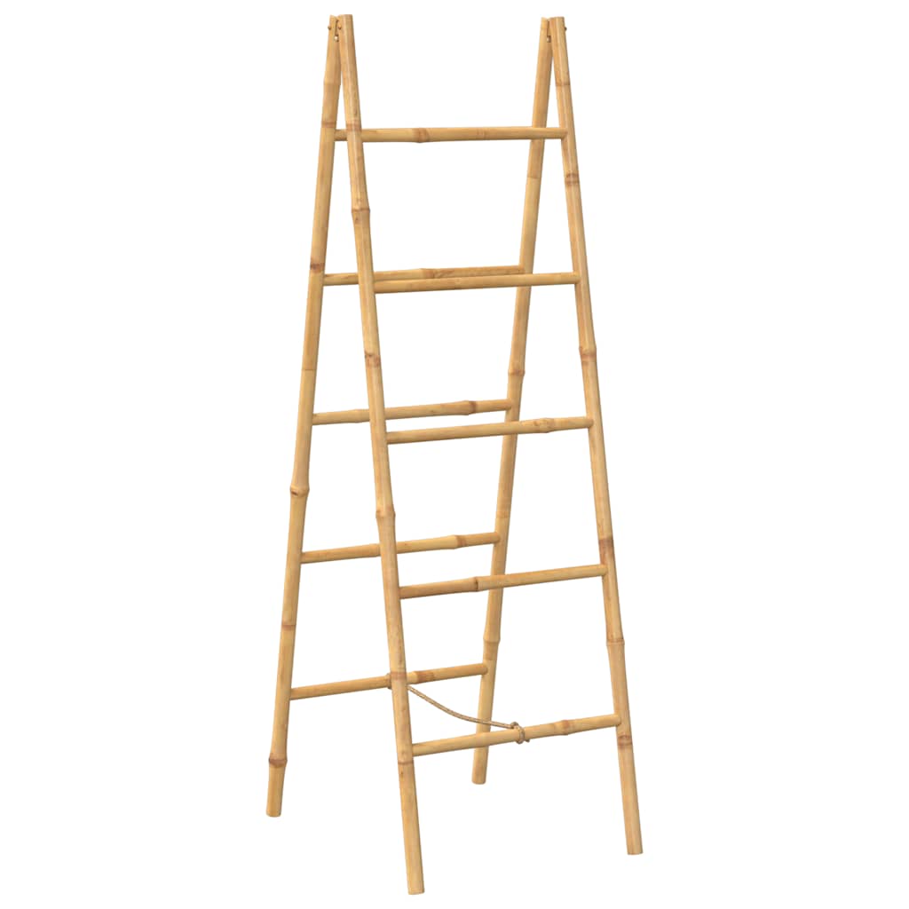 Dubbele Handdoekenladder Met 5 Tredes 50X160 Cm Bamboe