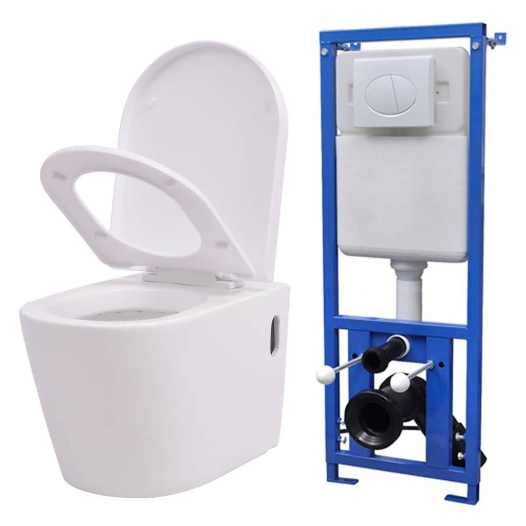 Hangend Toilet Met Verborgen Stortbak Keramiek