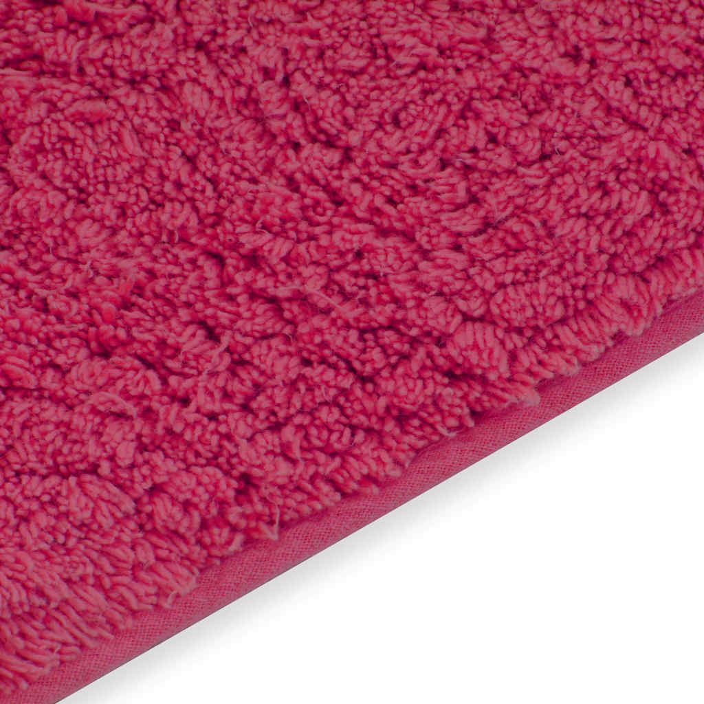 Badmattenset Stof Fuchsia 2-Delig