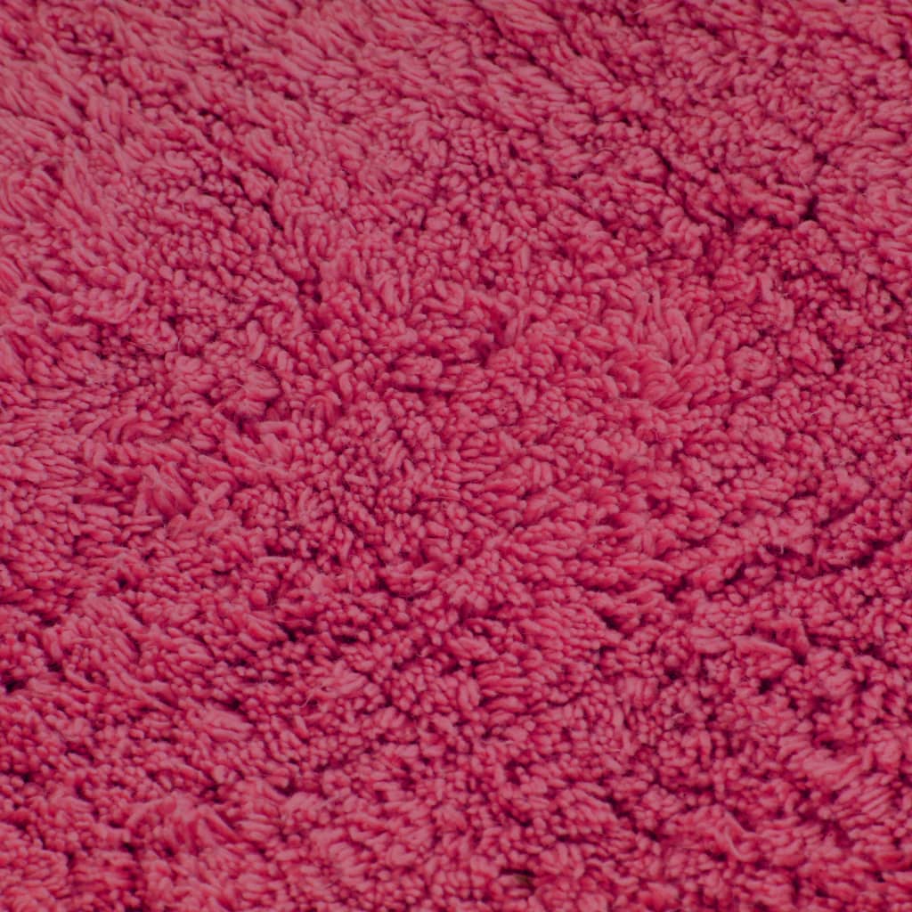 Badmattenset Stof Fuchsia 2-Delig