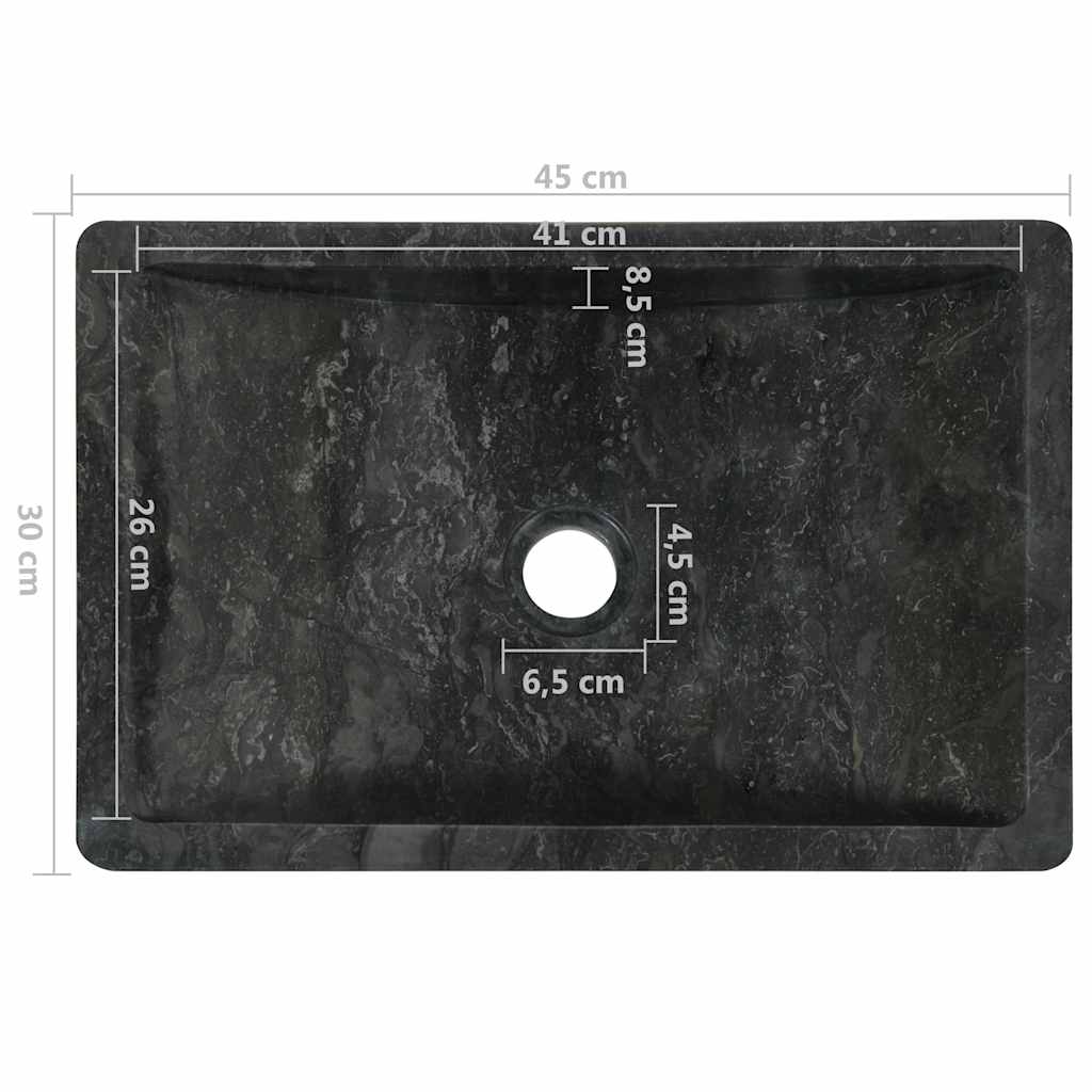 Gootsteen 45X30X12 Cm Marmer Hoogglans