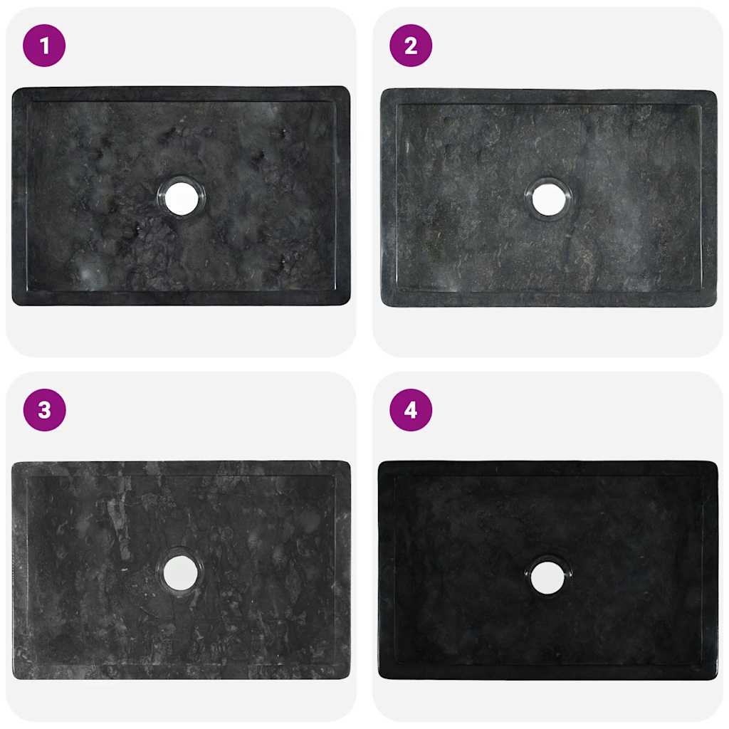 Gootsteen 45X30X12 Cm Marmer Hoogglans
