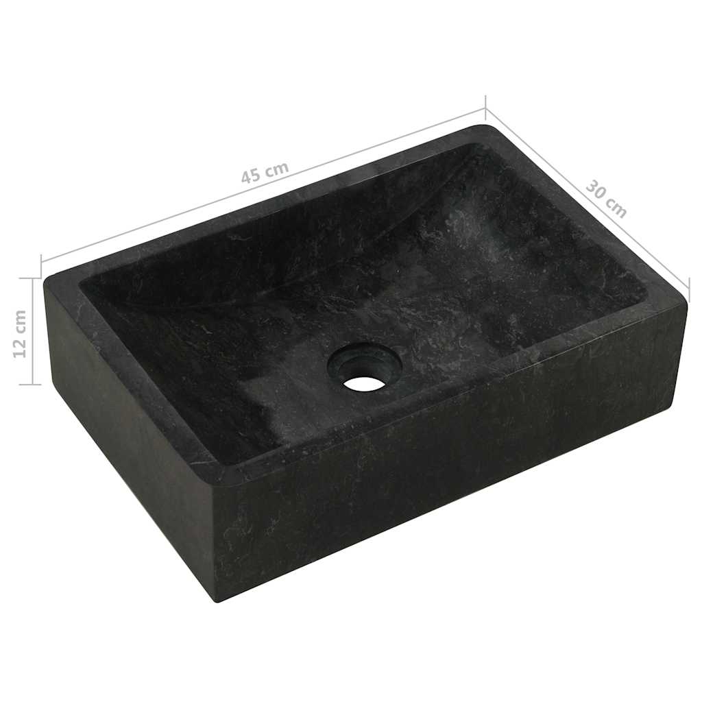 Gootsteen 45X30X12 Cm Marmer Hoogglans