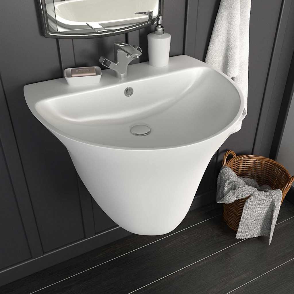 Wasbak Wit 56 X 48 X 42 Cm Geglazuurd Keramiek