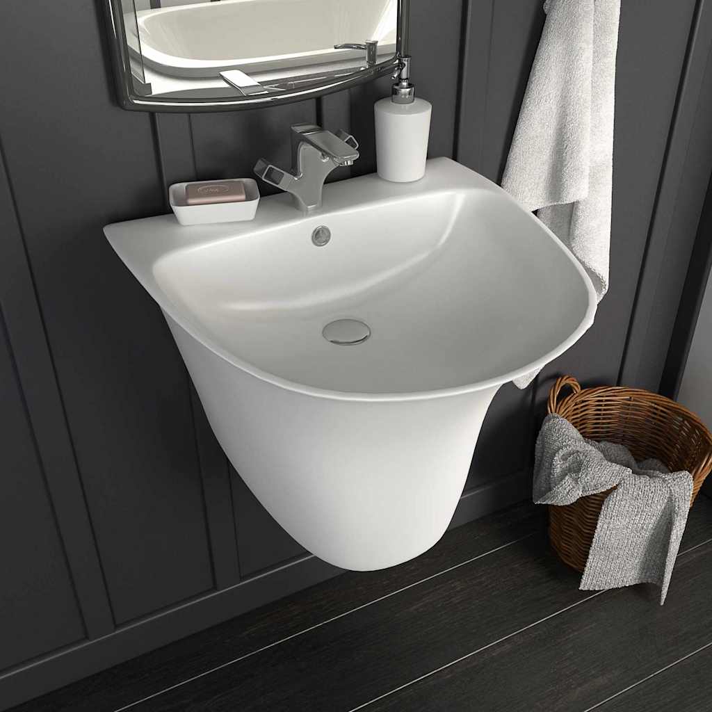 Wasbak Wit 47 X 45 X 37 Cm Geglazuurd Keramiek