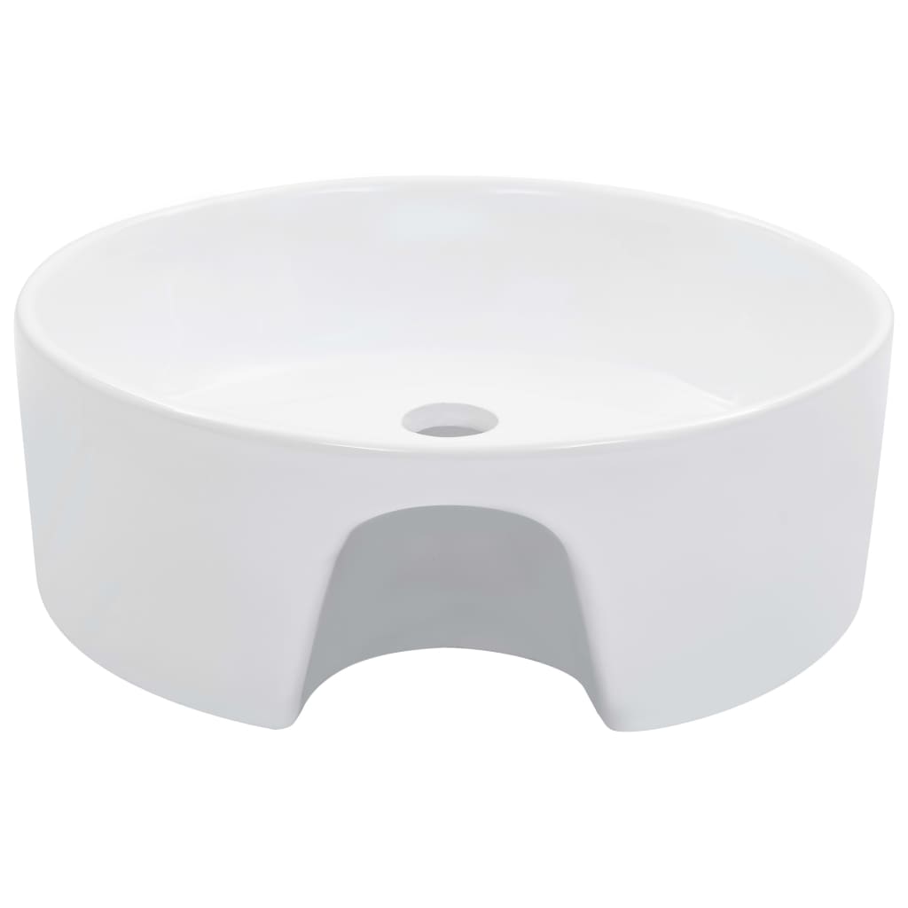 Wastafel Met Overloop 36X13 Cm Keramiek