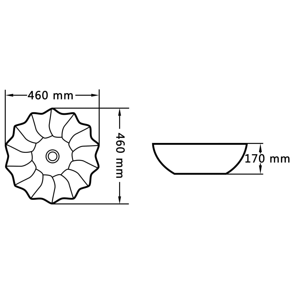 Wastafel 46X17 Cm Keramiek