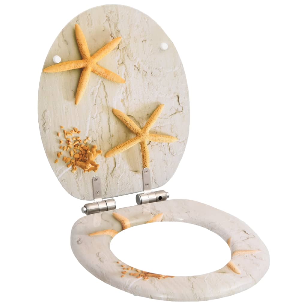 Toiletbril Soft-Close Simpel Ontwerp Mdf Wit