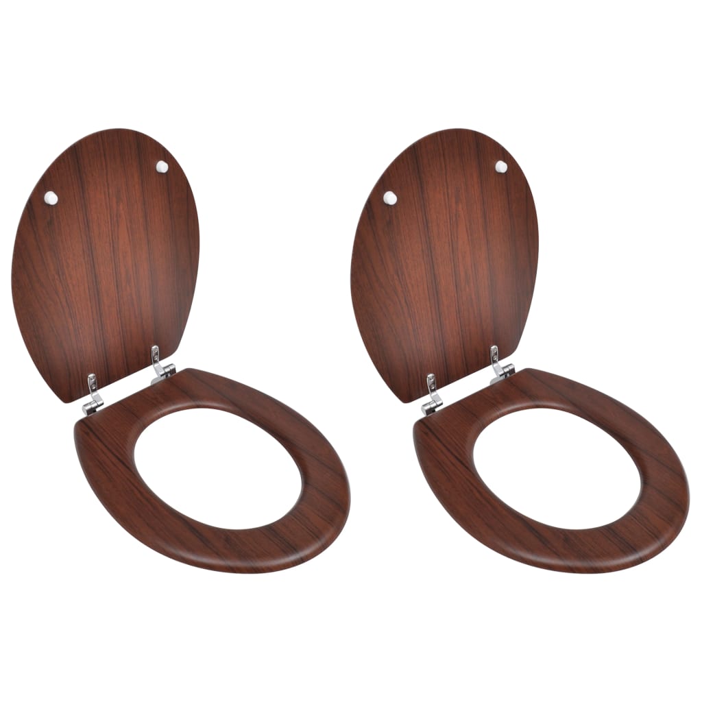 Toiletbrillen Met Deksel 2 St Mdf