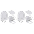 Toiletbrillen Met Soft-Close Deksels 2 St Kunststof Wit