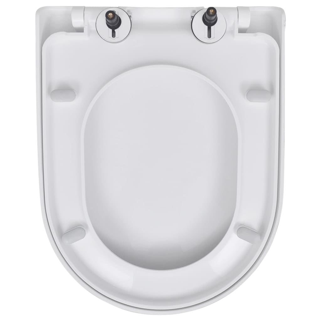 Toiletbrillen Met Soft-Close Deksels 2 St Kunststof Wit