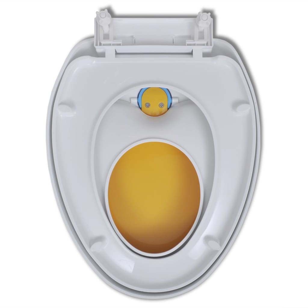 Toiletbrillen Met Soft-Close Deksels 2 St Kunststof Wit En Geel