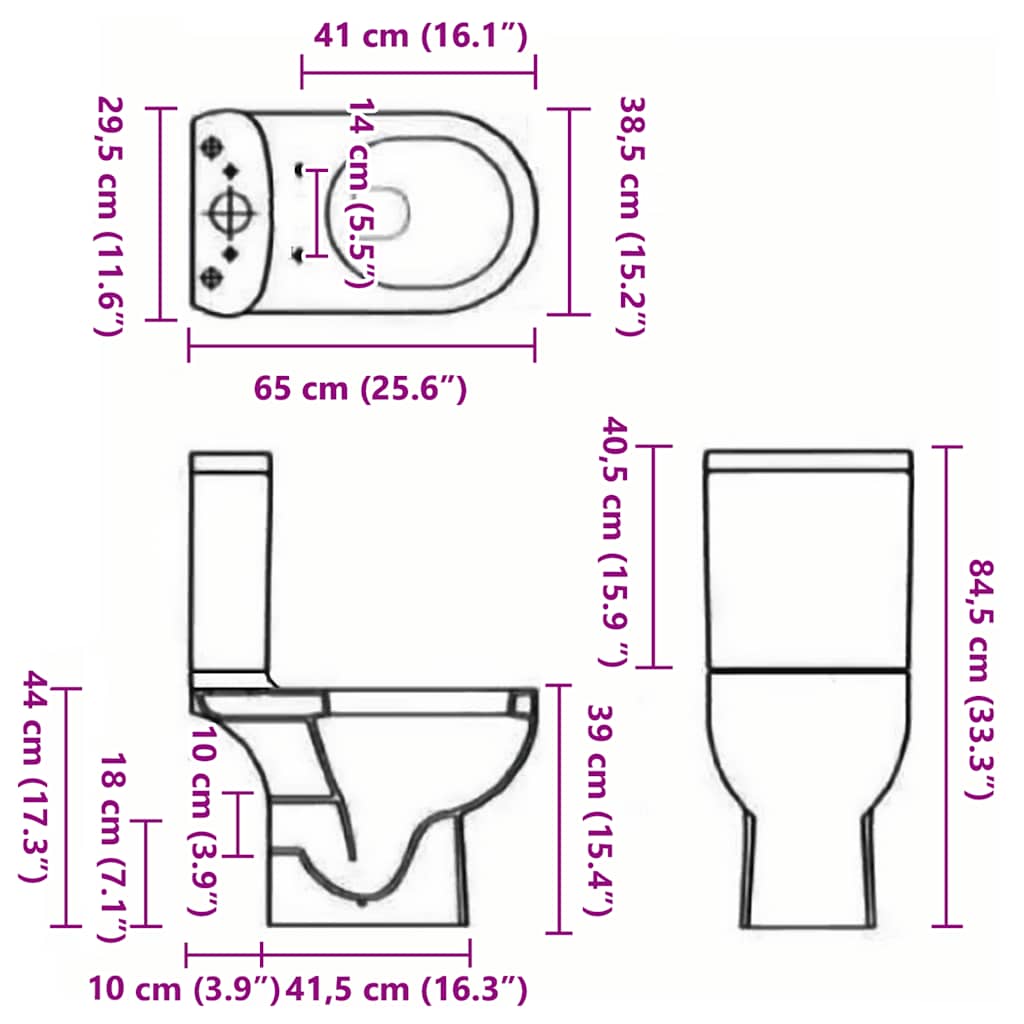Toilet Met Afvoer Achter Keramiek