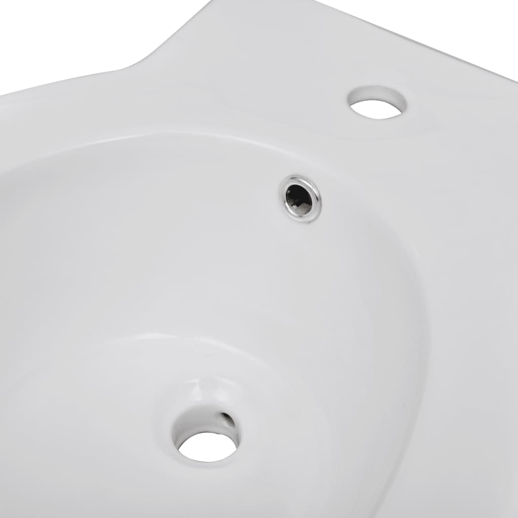 Staand Bidet Rond Keramiek Wit