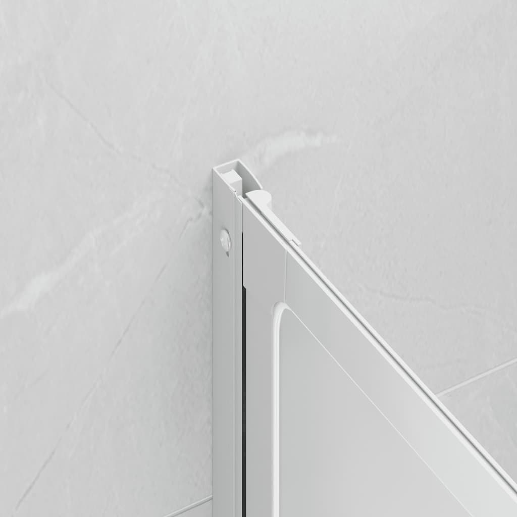 Douche En Badscherm 140 X 168 Cm 7 Panelen Met Handdoekrek