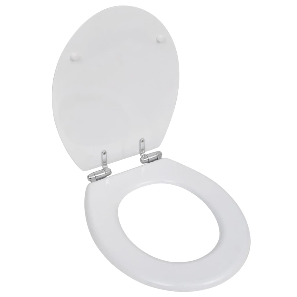 Toiletbril Soft-Close Simpel Ontwerp Mdf Wit