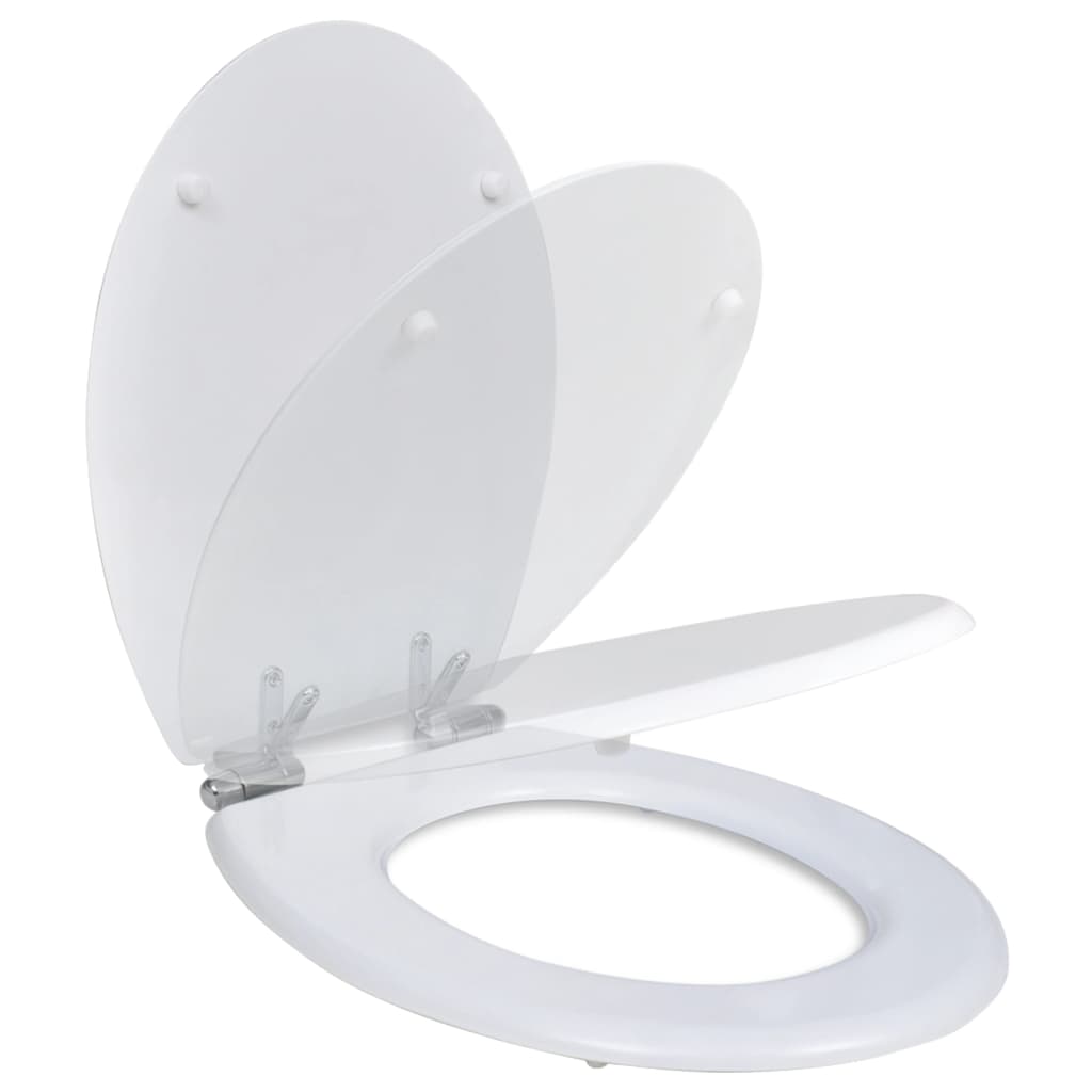 Toiletbril Soft-Close Simpel Ontwerp Mdf Wit