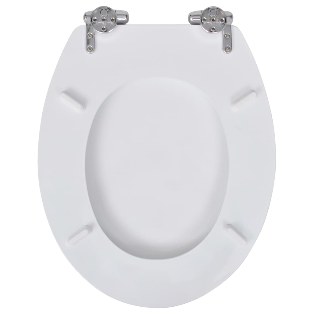 Toiletbril Soft-Close Simpel Ontwerp Mdf Wit