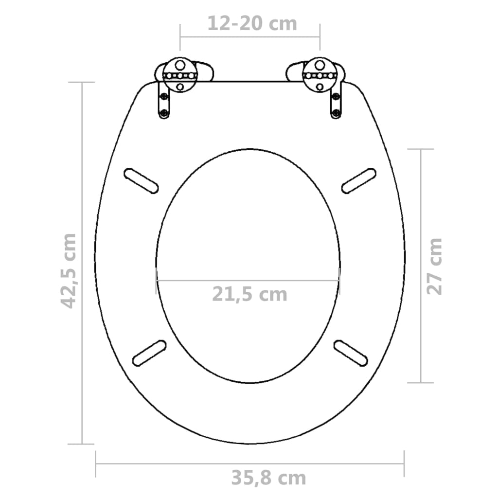 Toiletbril Soft-Close Simpel Ontwerp Mdf Wit