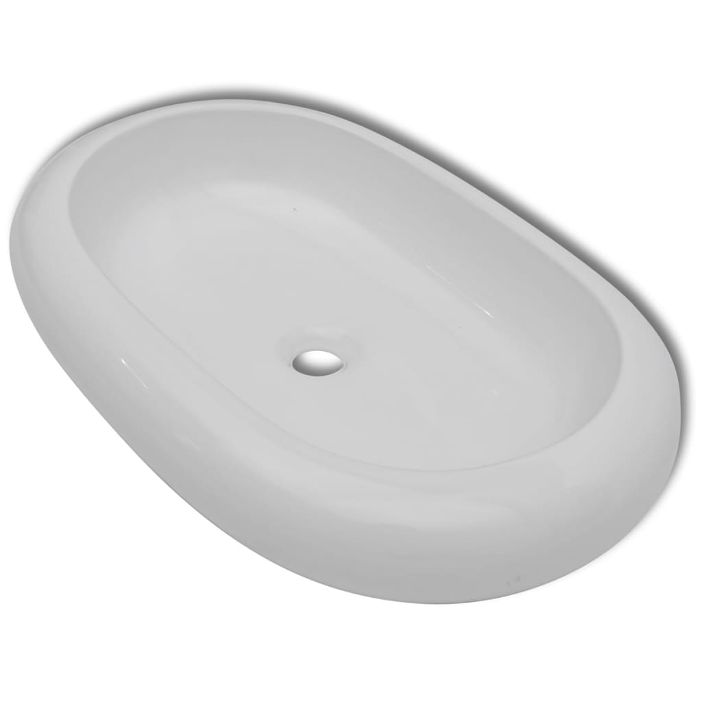 Luxe Keramische Wasbak Ovaal 63 X 42 Cm ()