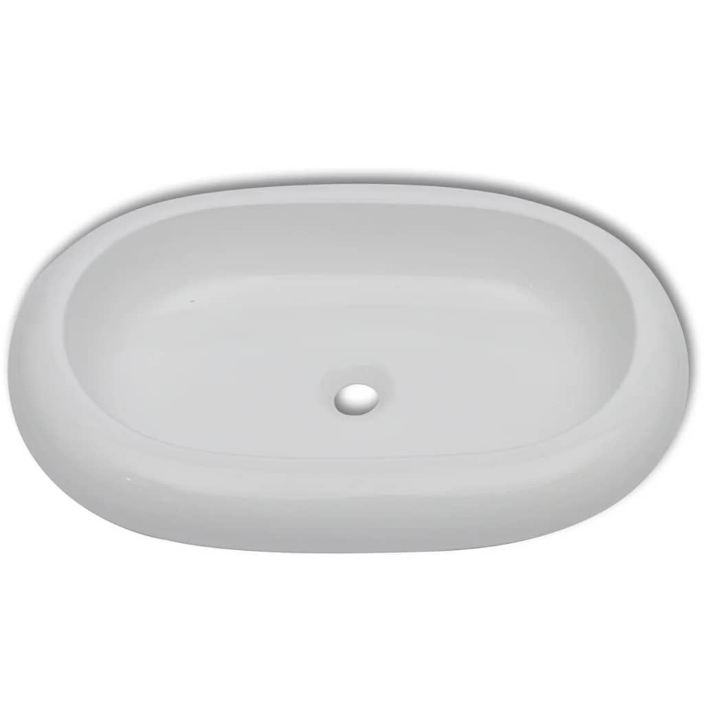 Luxe Keramische Wasbak Ovaal 63 X 42 Cm ()