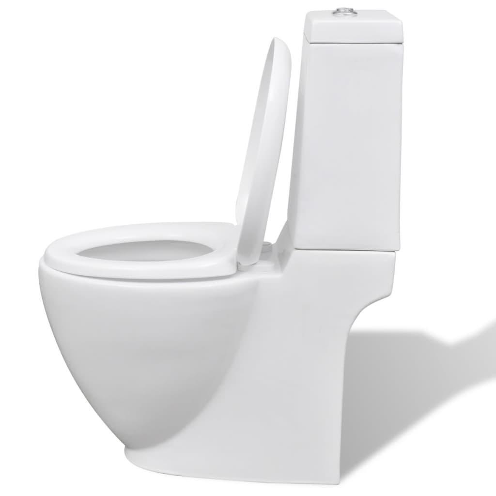 Toilet- En Bidetset Keramiek Wit