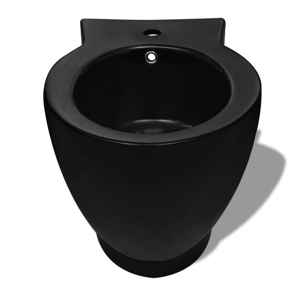 Toilet- En Bidetset Keramiek Zwart