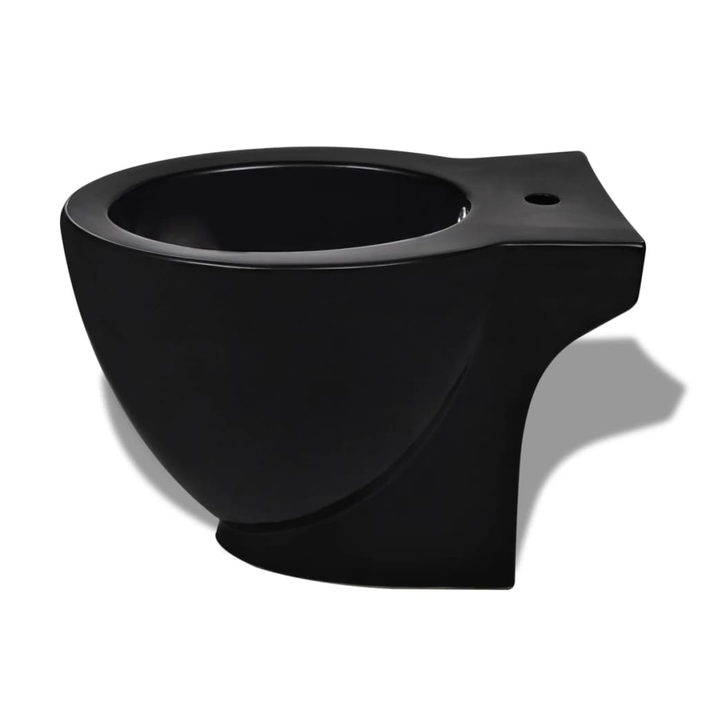 Toilet- En Bidetset Keramiek Zwart