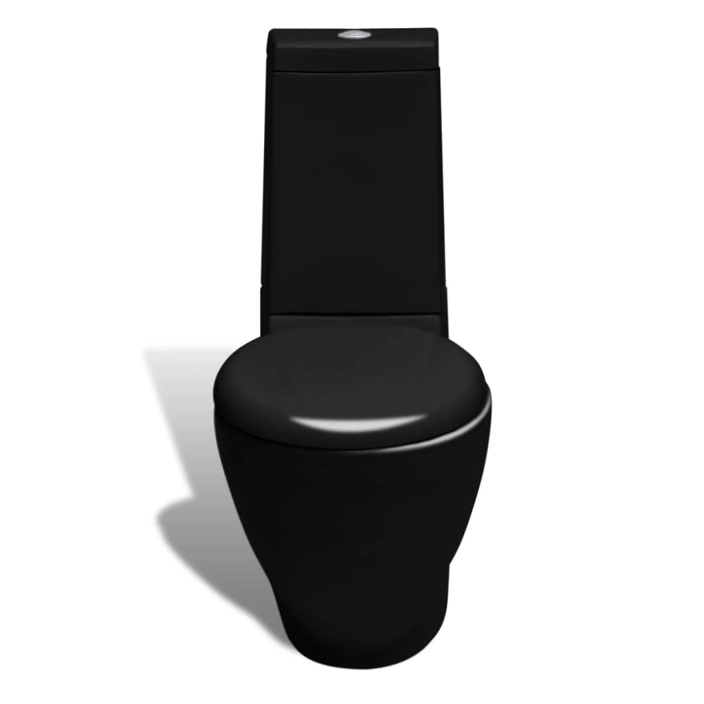 Toilet- En Bidetset Keramiek Zwart