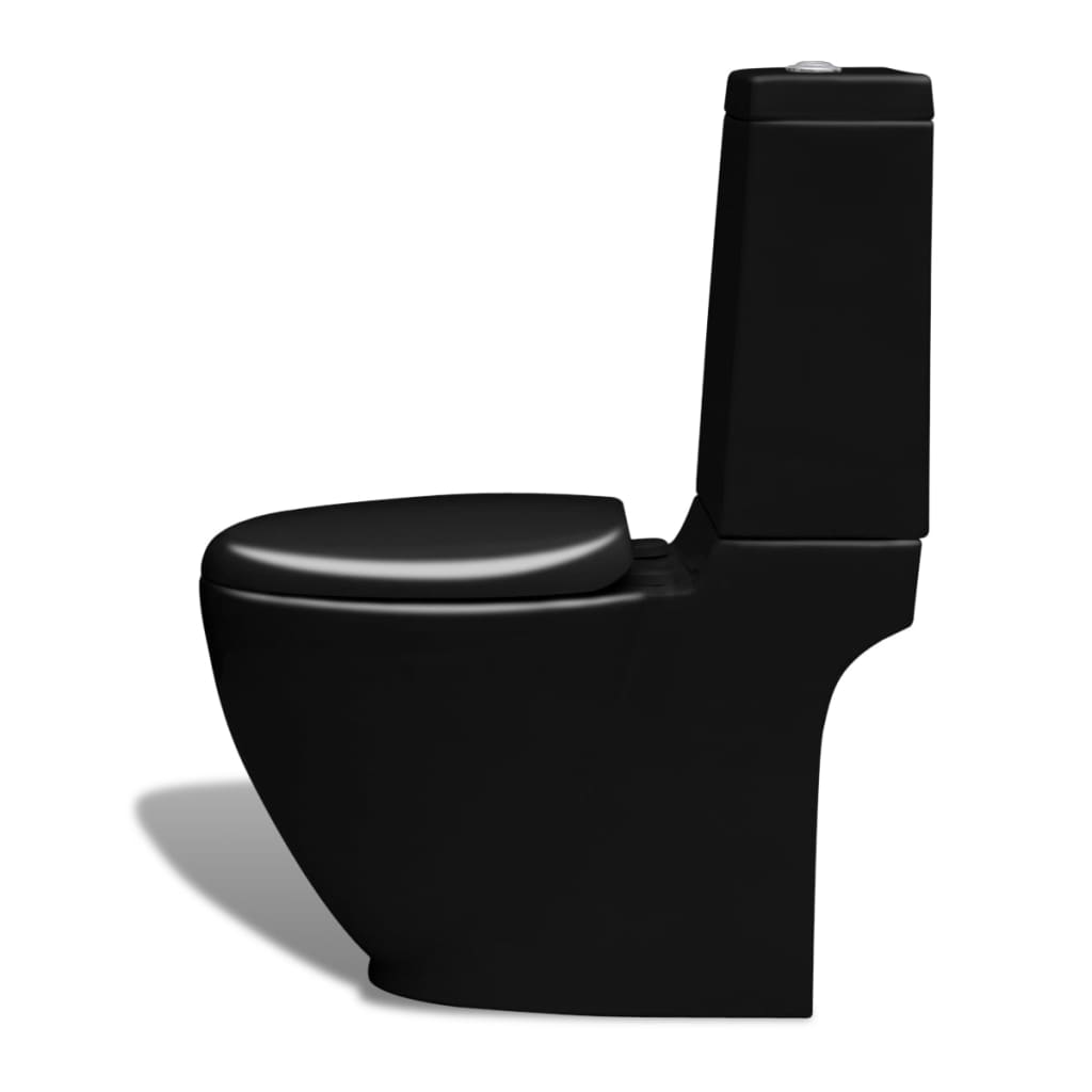 Toilet- En Bidetset Keramiek Zwart
