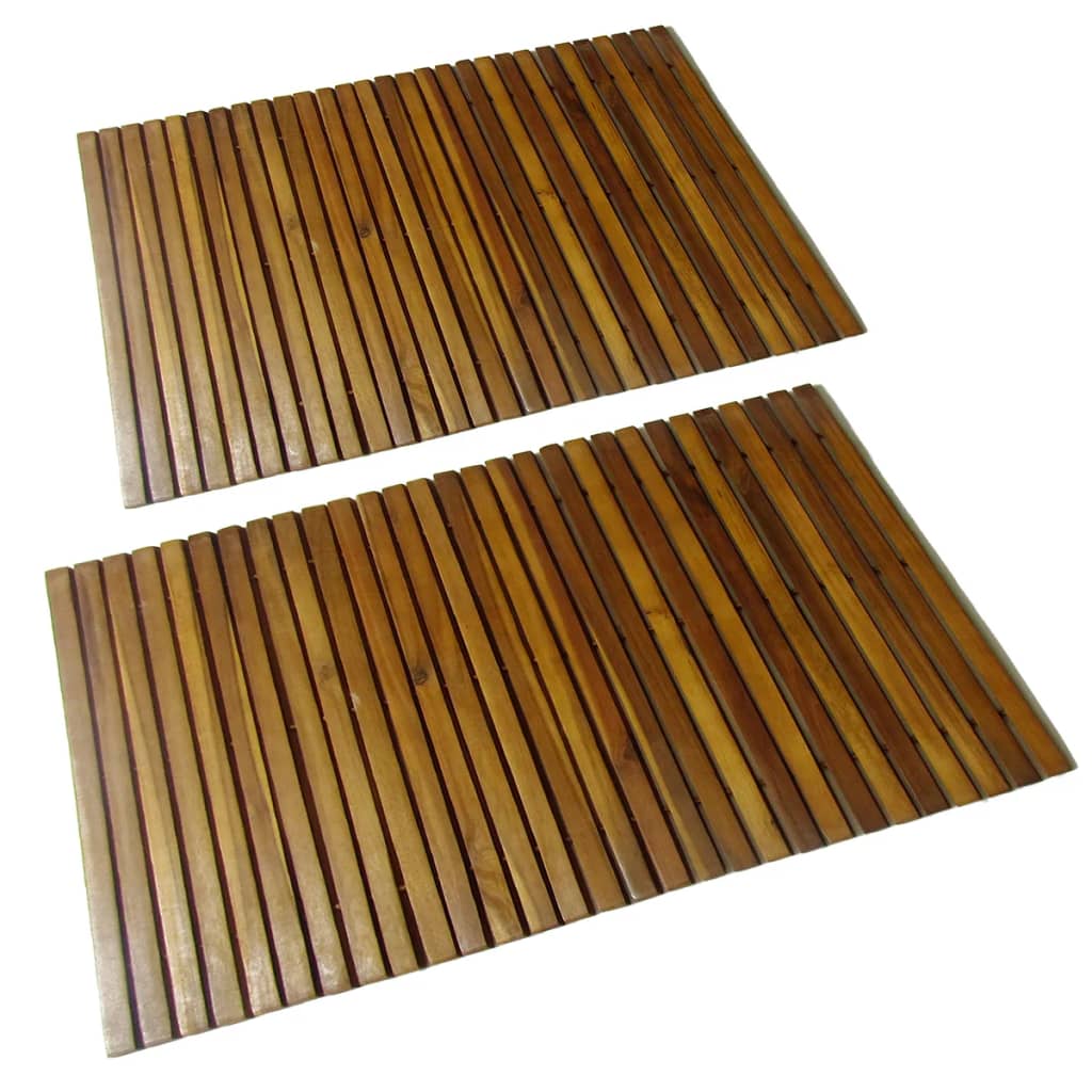 Badmat Acaciahout 2 Stuks
