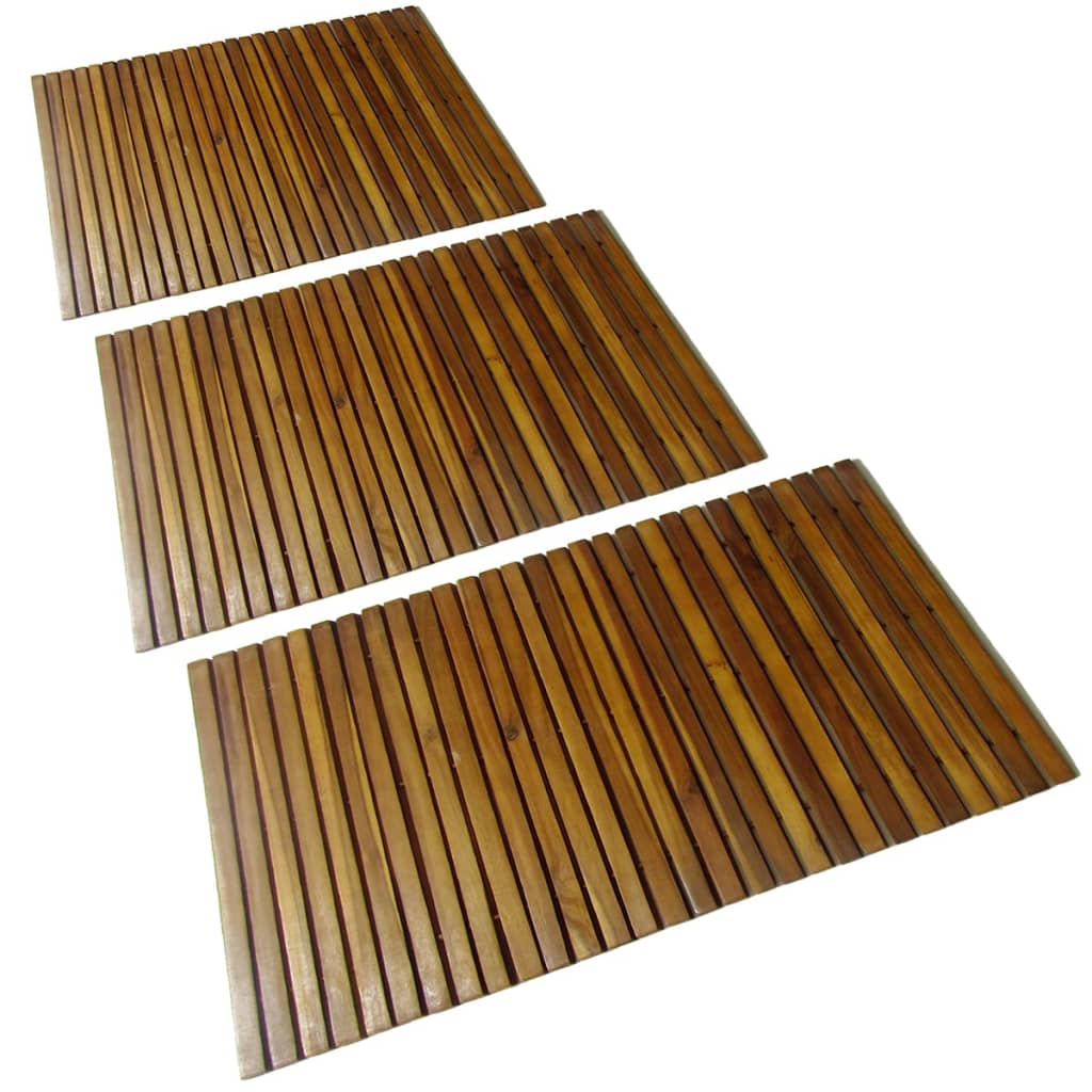 Badmat Acaciahout 3 Stuks