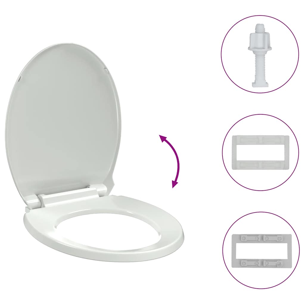 Toiletbril Soft-Close Wit