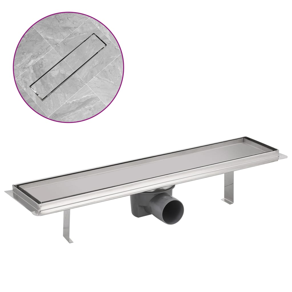 Doucheputje Rechthoekig 530X140Mm Roestvrij Staal