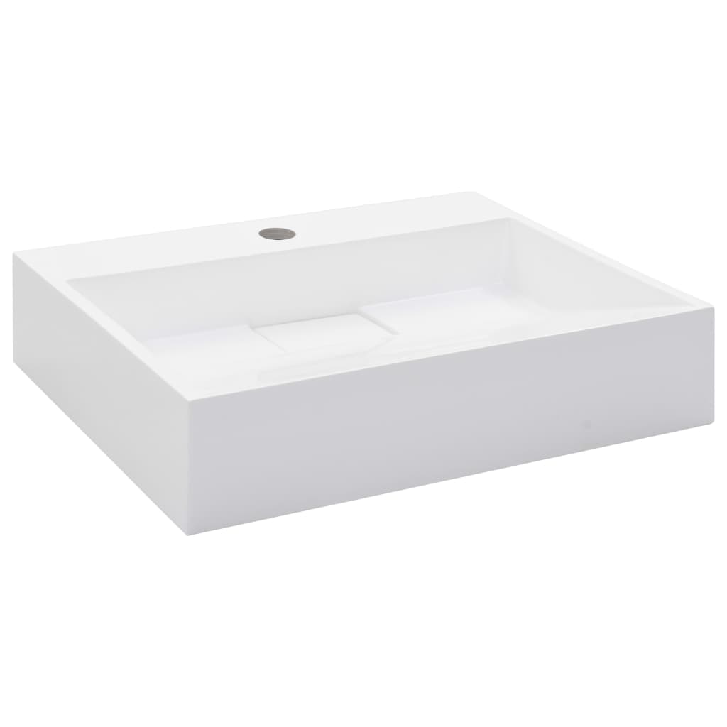 Wastafel Mineraal Gegoten/Marmer Gegoten Wit