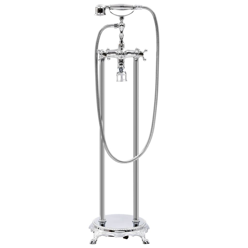 Badkuipkraan Vrijstaand 99,5 Cm Roestvrij Staal Kleurig
