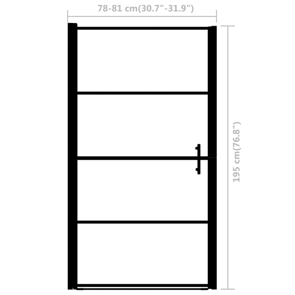 Douchedeur Gehard Glas Zwart