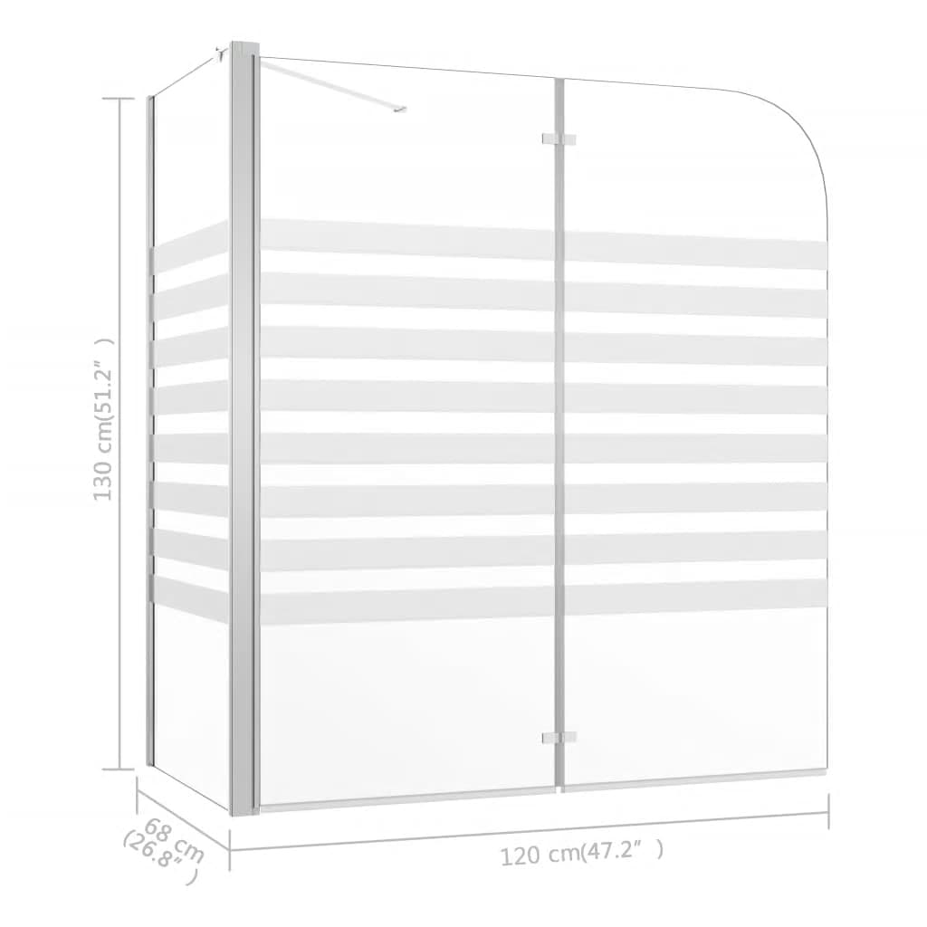 Badwand 120X68X130 Cm Gehard Glas