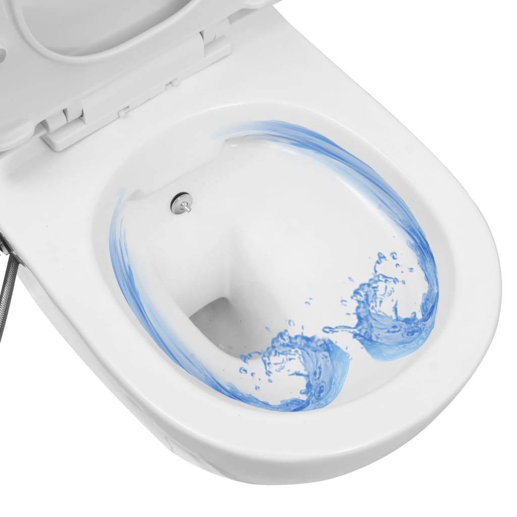 Hangend Toilet Randloos Met Bidetfunctie Keramiek