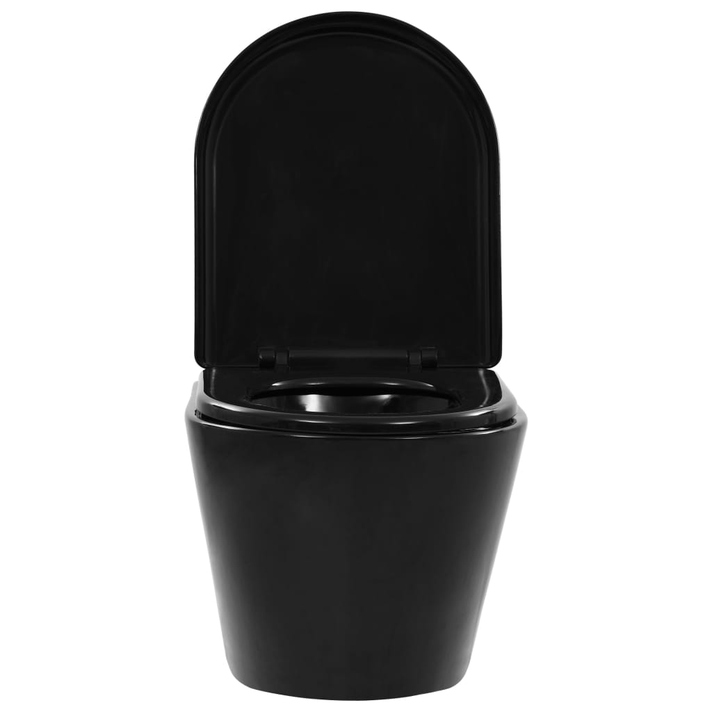 Hangend Toilet Met Verborgen Stortbak Keramiek Zwart