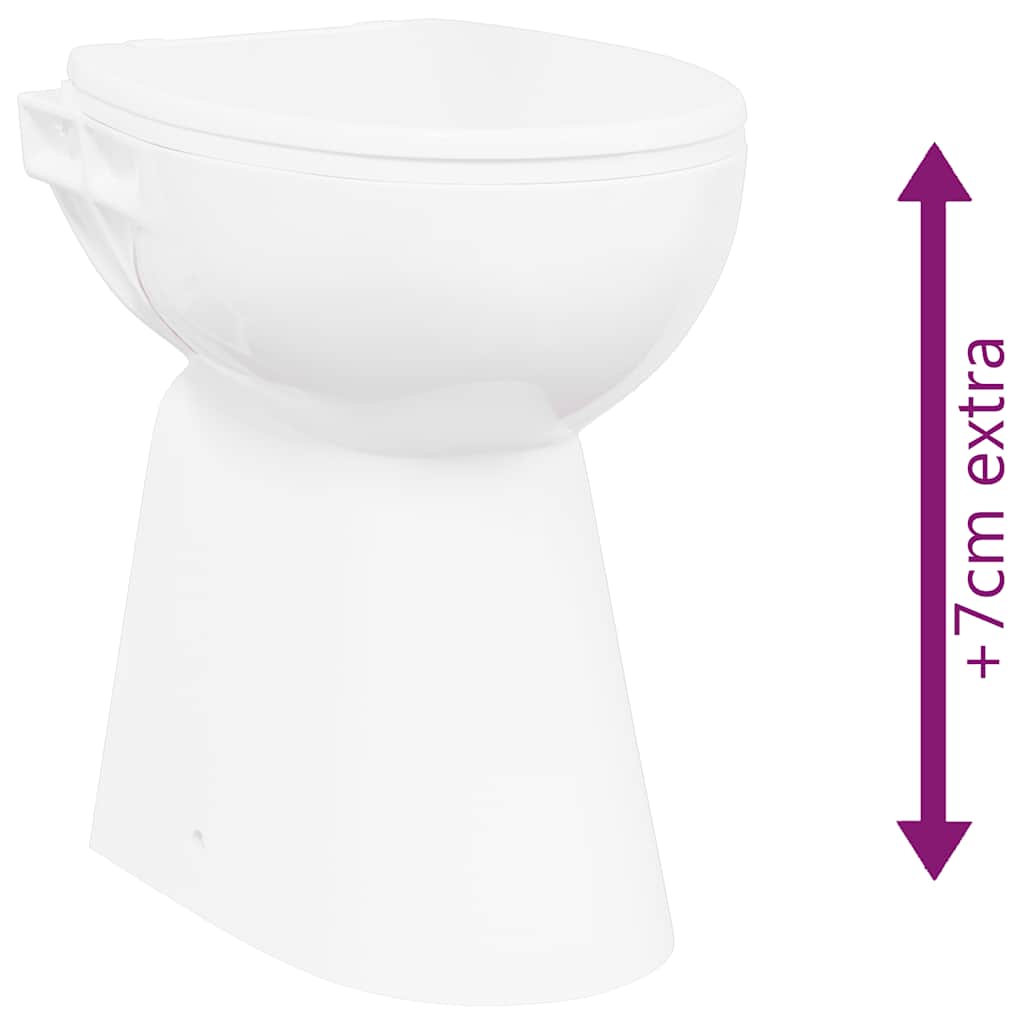 Randloos Toilet 7 Cm Extra Hoogte Soft-Close Keramiek