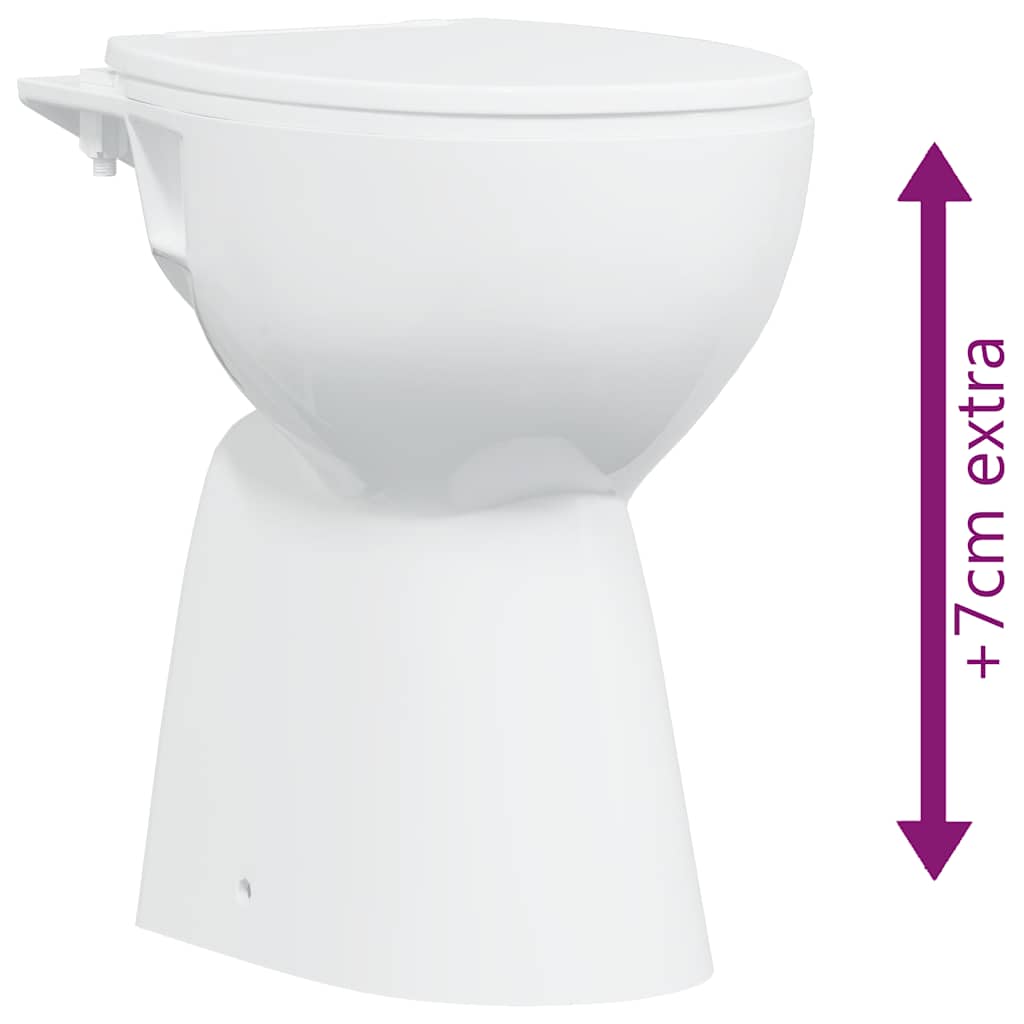 Randloos Toilet 7 Cm Extra Hoogte Soft-Close Keramiek