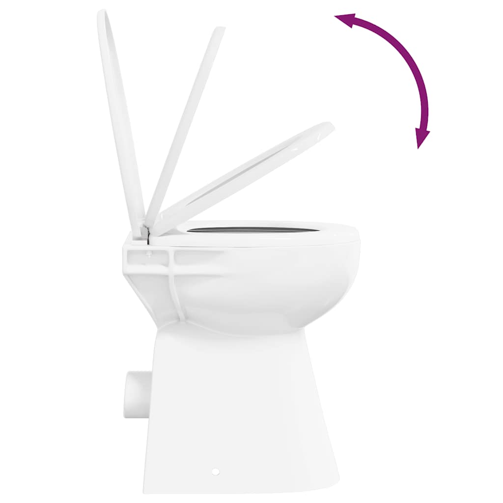 Randloos Toilet 7 Cm Extra Hoogte Soft-Close Keramiek