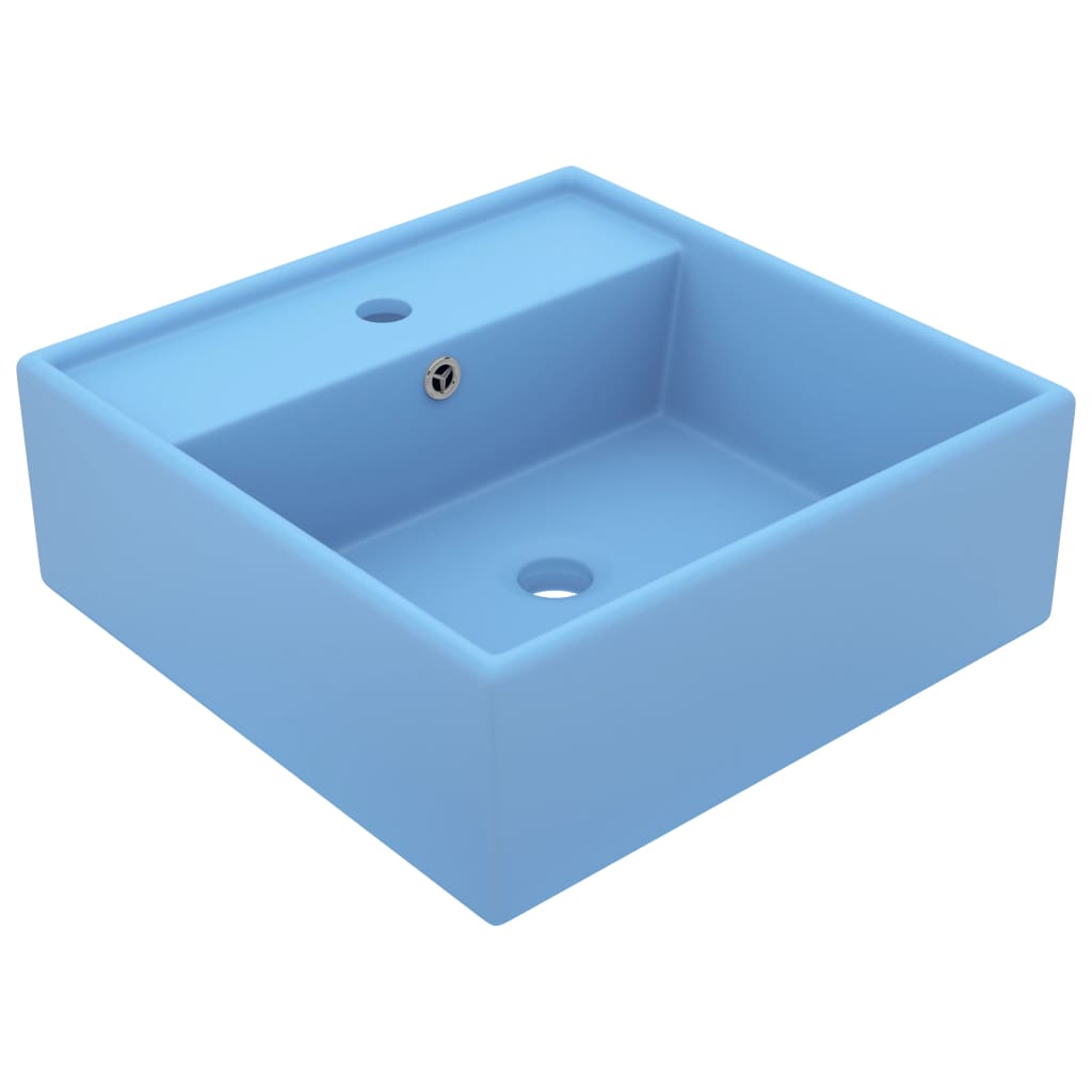 Wastafel Met Overloop Vierkant 41X41 Cm Keramiek