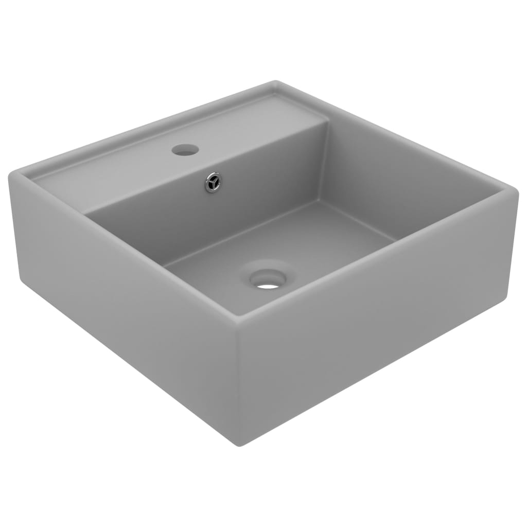 Wastafel Met Overloop Vierkant 41X41 Cm Keramiek