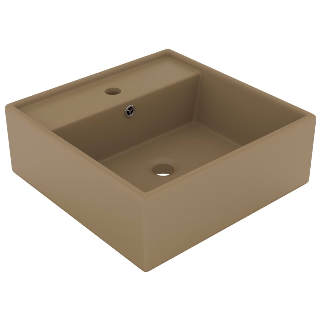 Wastafel Met Overloop Vierkant 41X41 Cm Keramiek