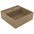 Wastafel Met Overloop Vierkant 41X41 Cm Keramiek