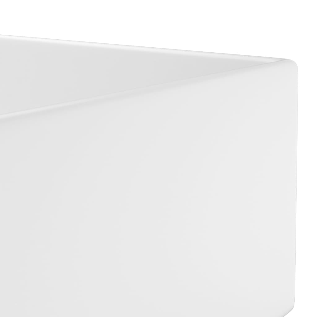 Wastafel Met Overloop Keramiek Matwit