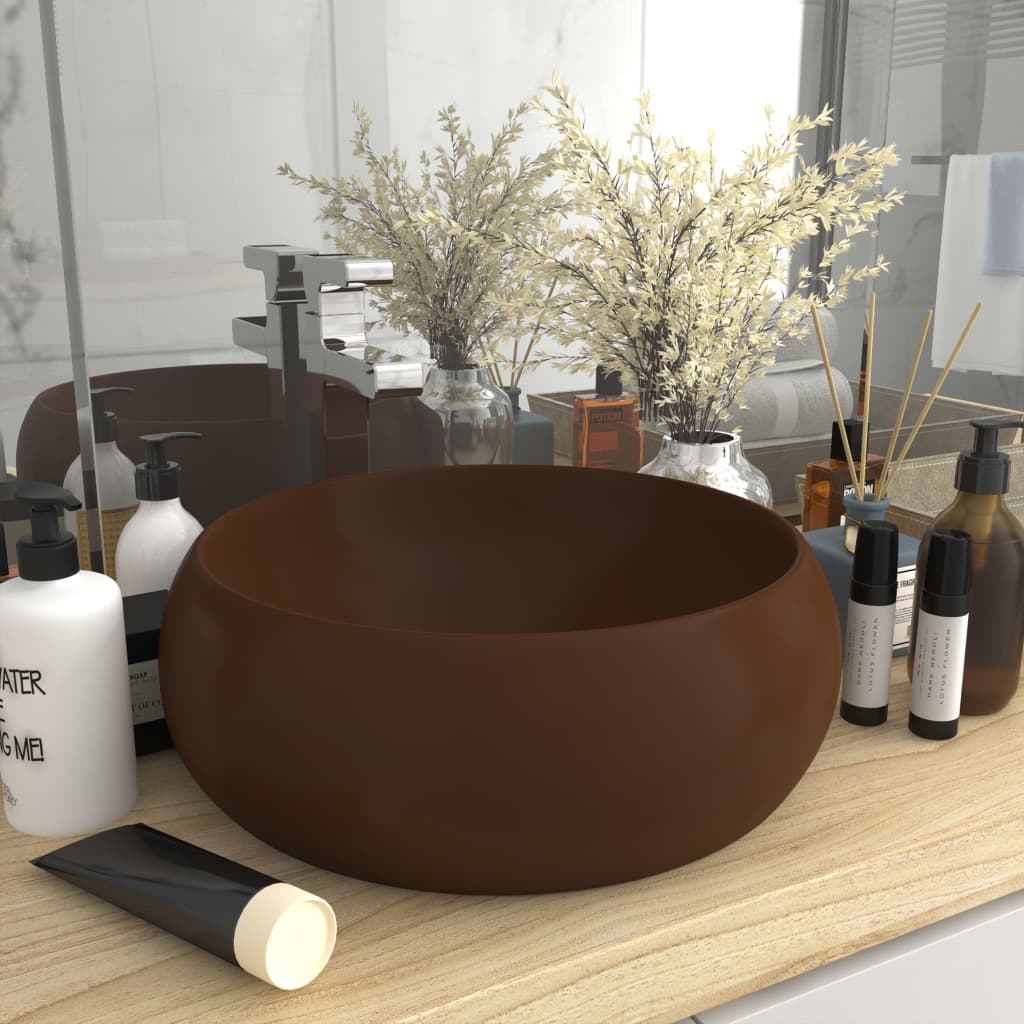 Wastafel Rond 40X15 Cm Keramiek