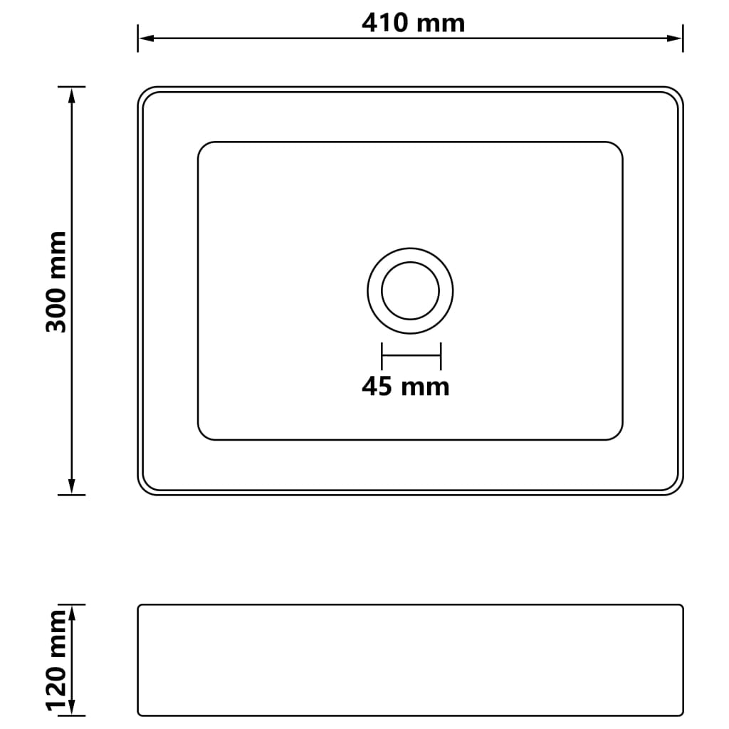Wastafel 41X30X12 Cm Keramiek